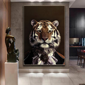 Living Room Decor Wall Decor Black Wildlife Canvas Poster Print