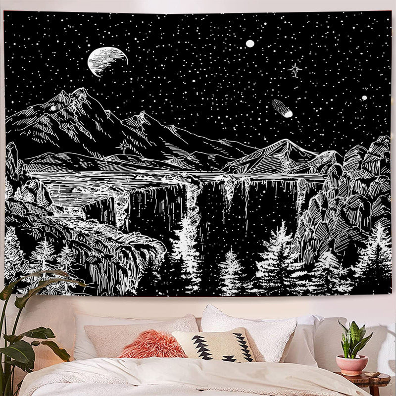 Sketch Drawing Tapestry Decorative Hanging Cloth Home Decor Wall Covering